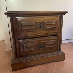 Mid Century Vintage Solid Wood Night Stand