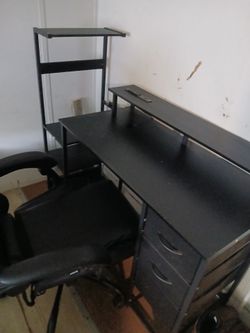 Computer desk and chair