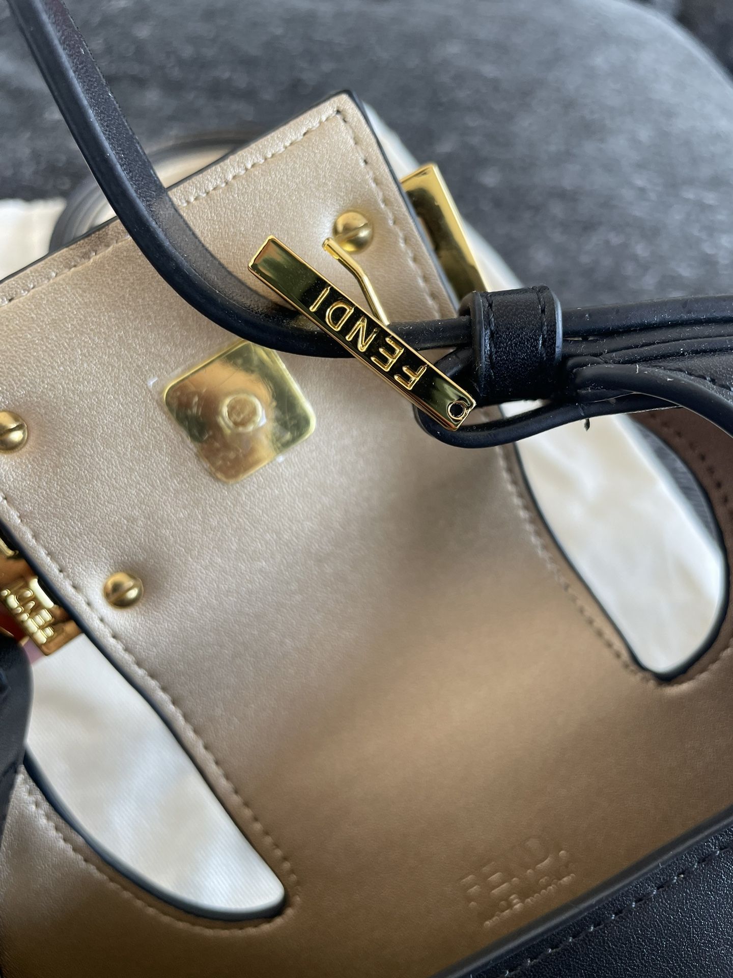 Fendi Mini Cookie Black satin mini-bag