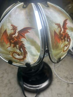 Nite Lamp Scorpion On The Glass Shade 