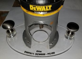 Acrylic Cast Router "BASE PLATE" ( Oval ) w/ Large Center Hole & Handles "FITS" All Palm Routers
