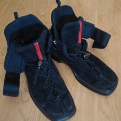 Prada Black Boots Men's 8.5 Original Made In Italy 2016