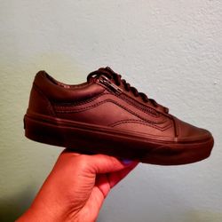 Black OFF THE WALL VANS SNEAKERS..SIZE 3 1/2