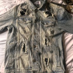Blue design jean jacket