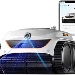 Robotic Pool Cleaner w/ Camera, Wall Climbing Pool Vacuum, Smart Navigation