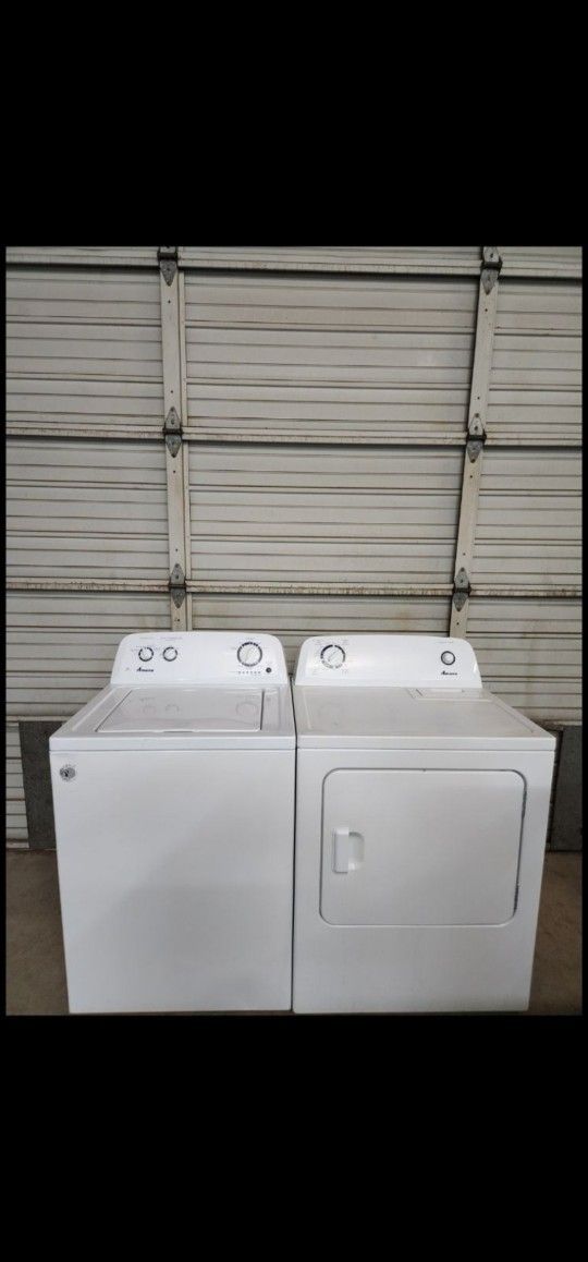 SET WASHER AND DRYER AMANA MADE BY WHIRLPOOL BOTH ELECTRIC GOOD WORKING CONDITION