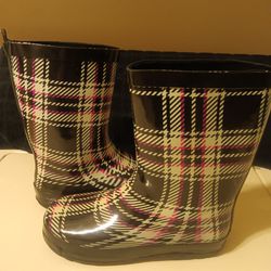 S G Footwear Girls Rubber Rain Boots Size 2/3