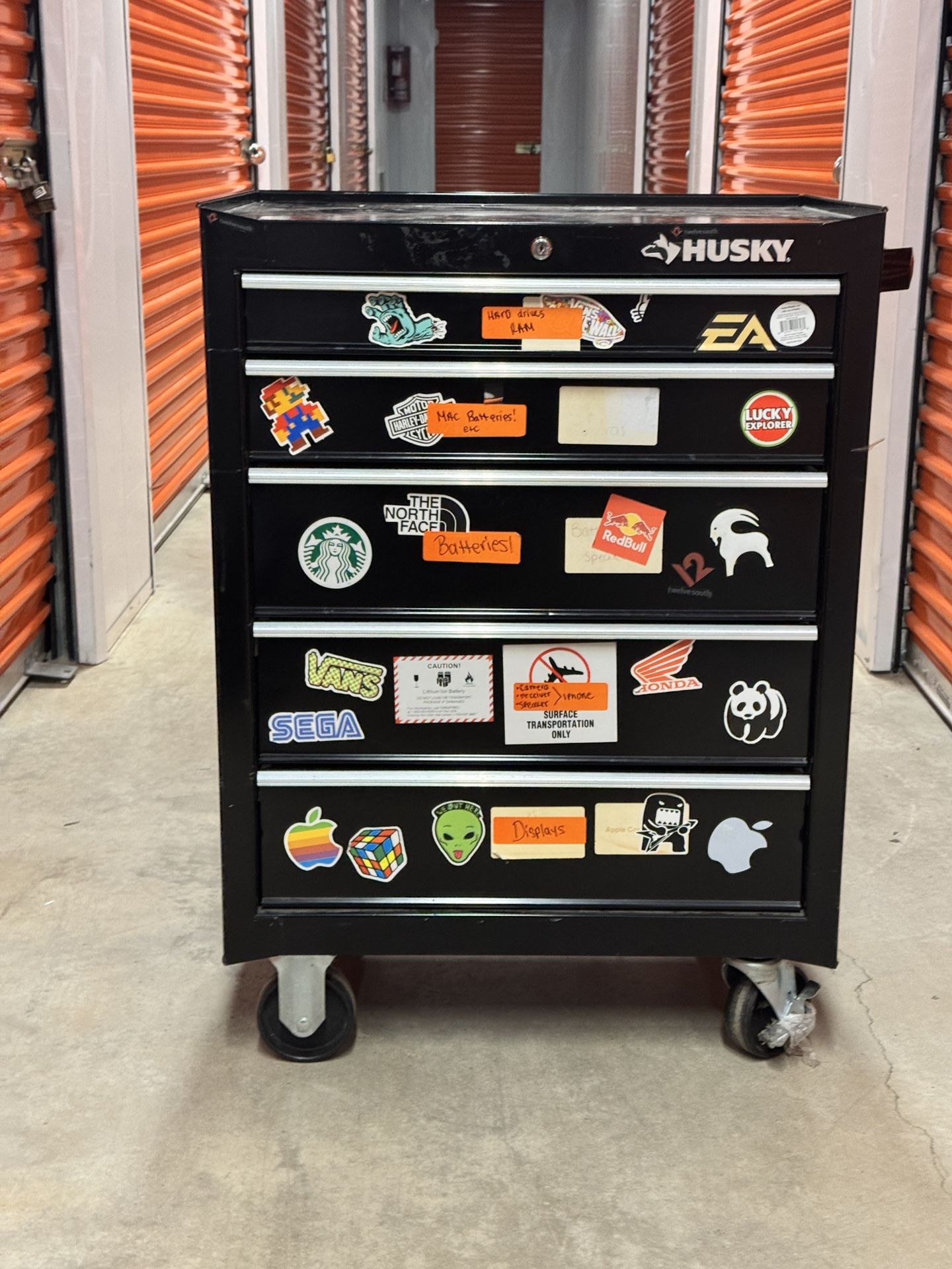 Husky 5-Drawer Rolling Toolbox – 38”H x 27”W x 18” D