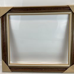 Wooden Picture Frame Gold Brown 29.5” x 26” Wall Décor Made in Mexico