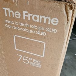 New 75 Inch Frame Samsung Smart TV 4K UHD with 120 Hz refresh rate. 2025 Model with bezel. 