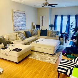 MOVING!Sectional~Selling Quickly! Spacious Seating. If You Like Your Space & Being Close At The Same Time! 