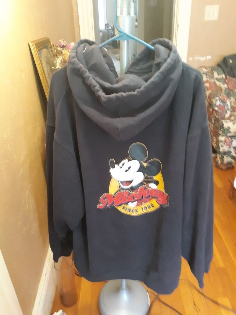 Disney store Mickey mouse Hoodie navy blue size xxl new