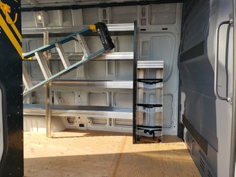 MERCEDES SPRINTER SHELVES AND LADDER RACK