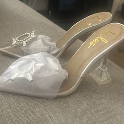 Size 8 Clear Heels 