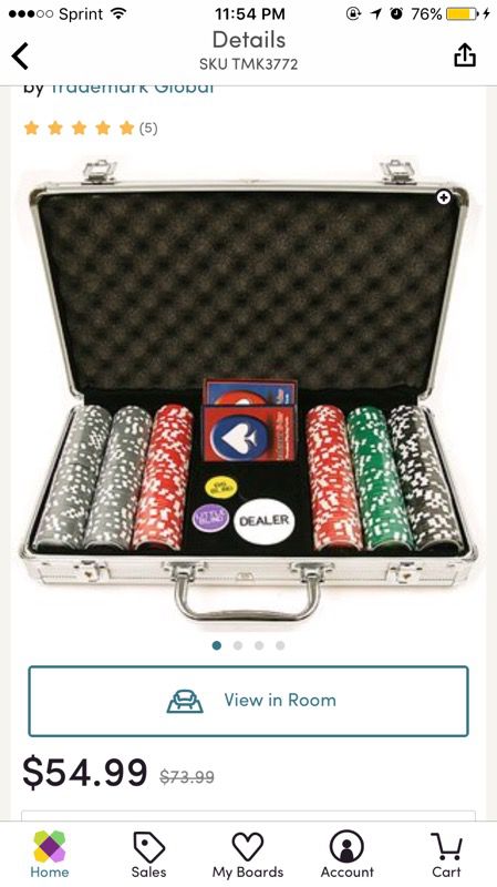 Poker chips & case