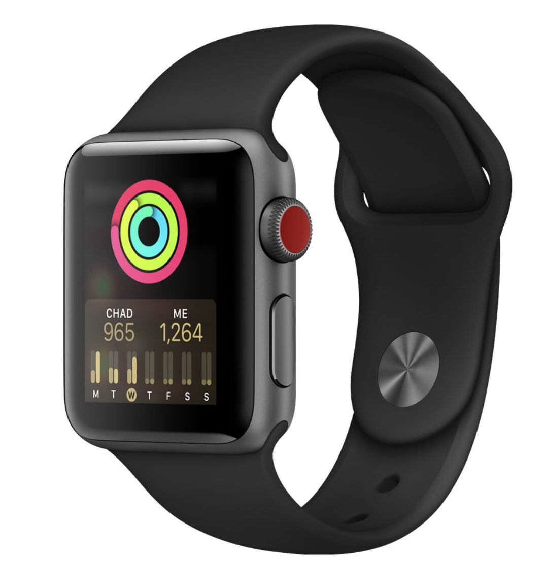 Apple Watch Series 3 LTE (GPS + Cellular) Space Gray with Red band