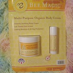 Never Opened! "Sweet Bee Magic"  Organic Body Cream & Face/Lip Balm Stick