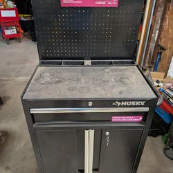 husky 27 inch single drawer project center tool cart