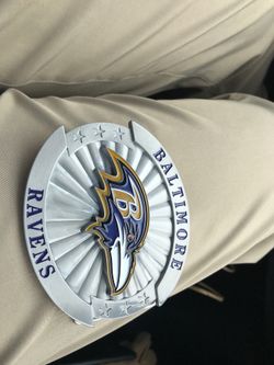 Really cool Baltimore ravens belt buckle