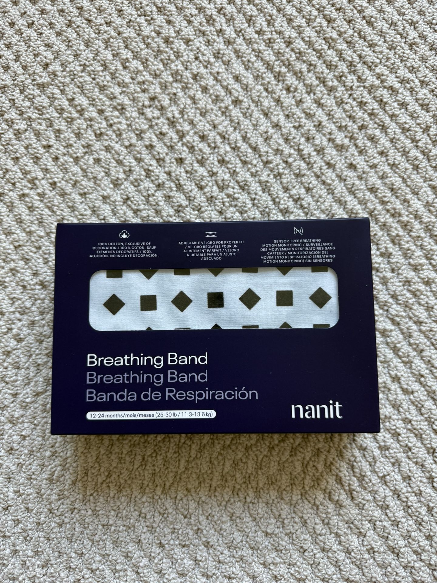 Nanit Breathing Band - New In Box - 12-24m