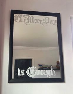 Personalized mirror engraved