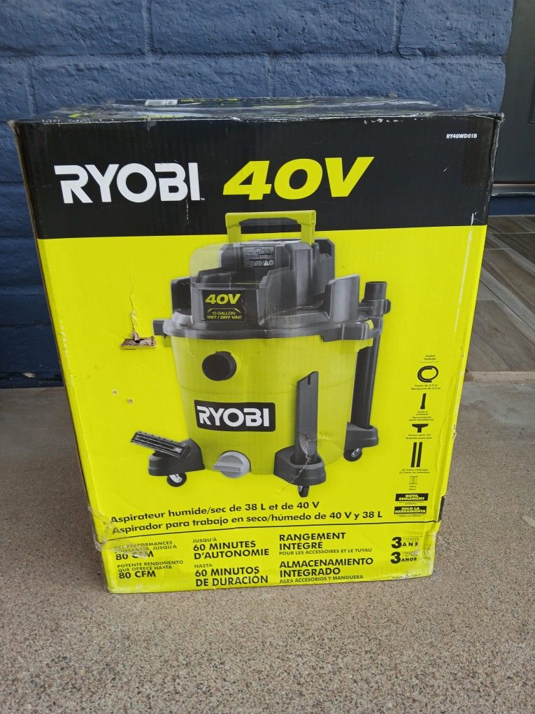 VACUUM RYOBI 40V TOOL ONLY