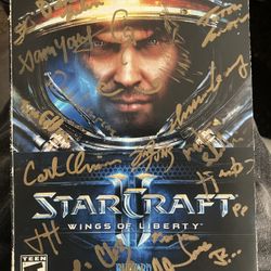 Original StarCraft Game Box Signed By The Game Creators, Price Lowered