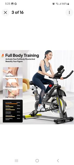 pooboo D525 Indoor Cycling Bike 35 lbs Flywheel 350 Lb Capacity Quiet Belt Drive