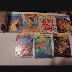 7 Vintage Disney Golden Tray Puzzles