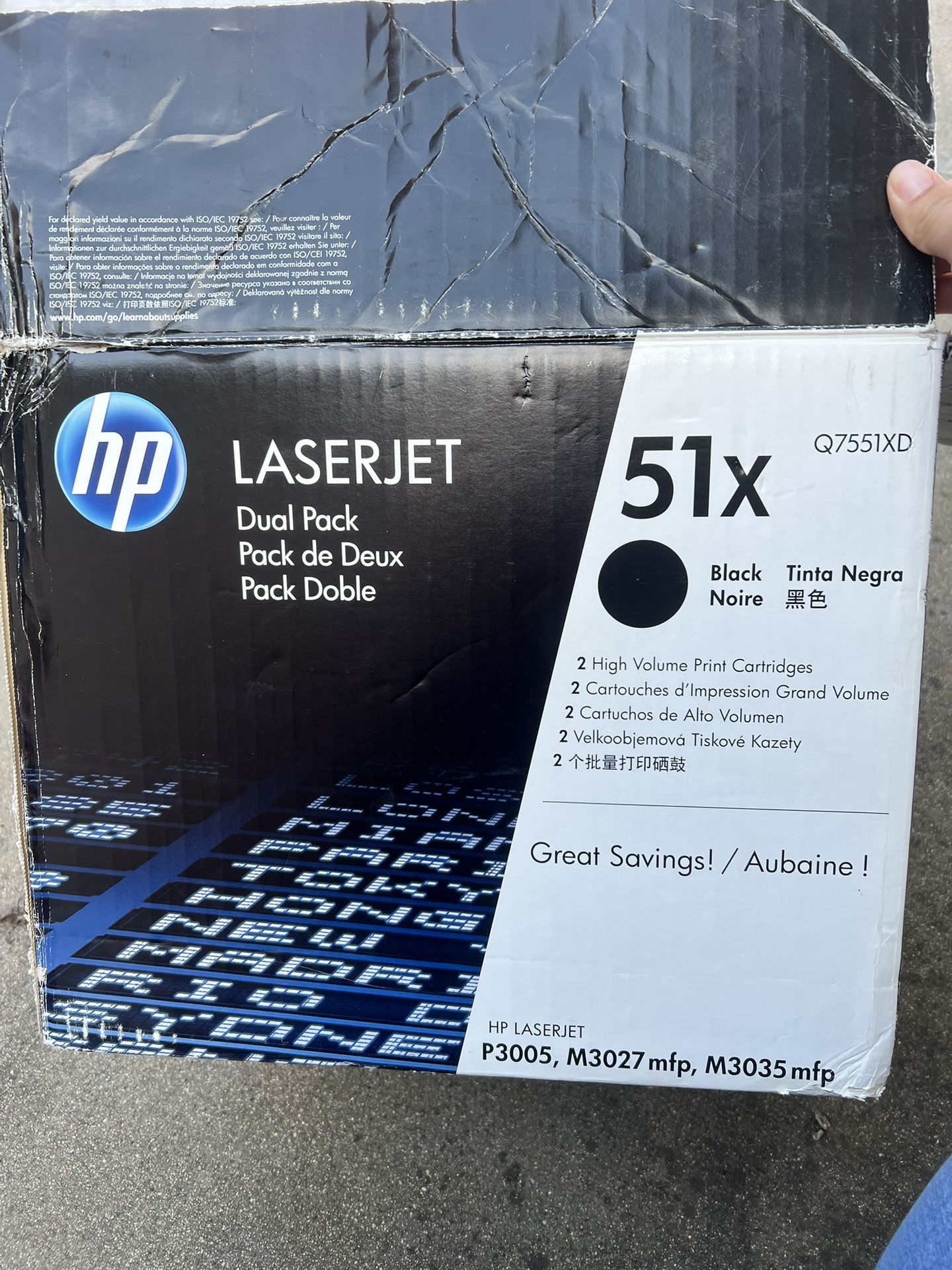 HP laserjet ink cartridge 51x 2pack