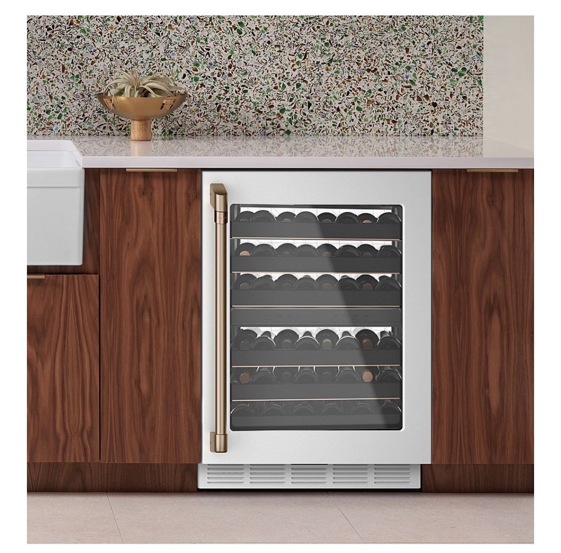 ❄️🍷NEW Cafe Café 46-Bottle Built-In Dual Zone Wine Center with WiFi - Matte White Model CCP06DP4PW2