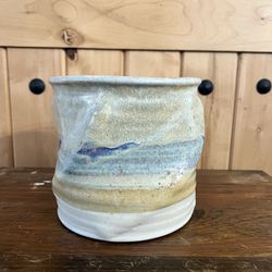 Vintage Studio Art Pottery Vase/Planter Signed “MK”