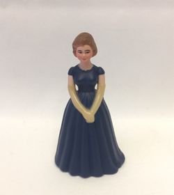 Vintage cake topper woman in blue dress bridesmaid plastic decoration Hong Kong