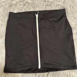 Skims Sporty Zipper Swim Mini Skirt 