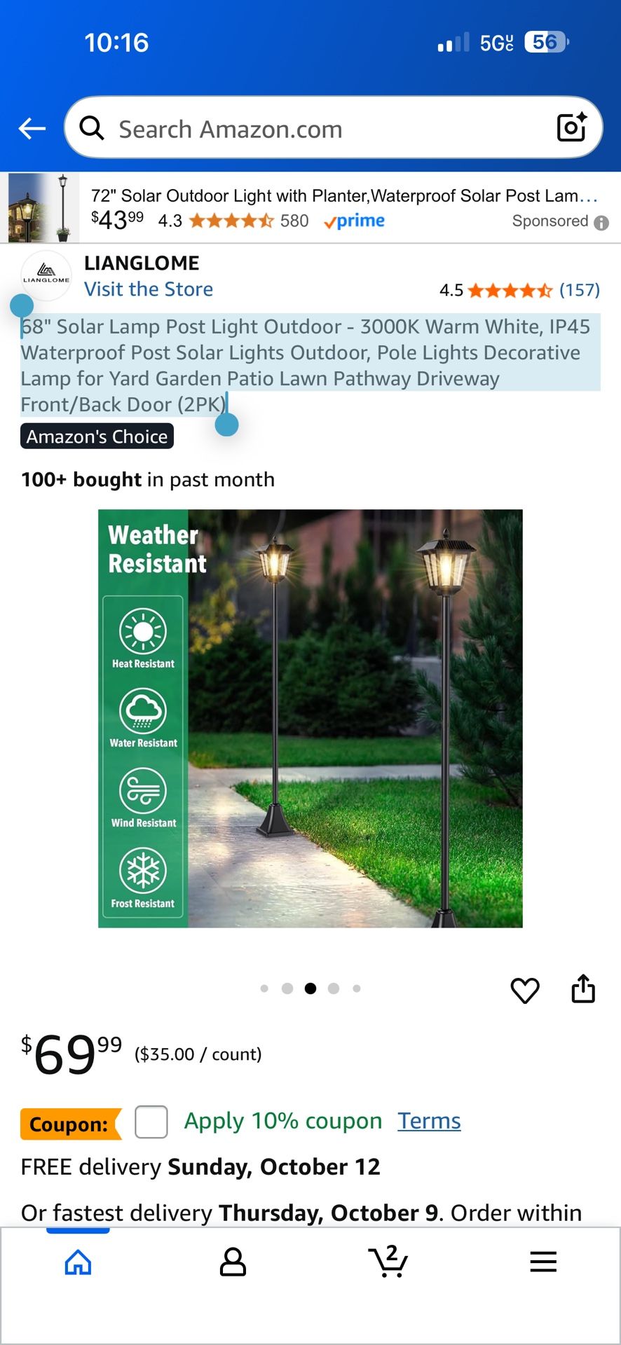 Solar Lamp Post