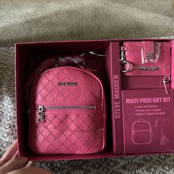 Steve Madden Hot Pink Mini Backpack Set