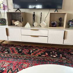 Modern White Entertainment Center