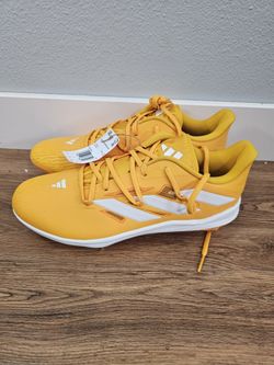 New Rare Adidas Afterburner Baseball Metal Cleats Size 12.5 Men Collegiate Gold IG2276