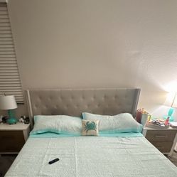 Upholstered King Bed Frame