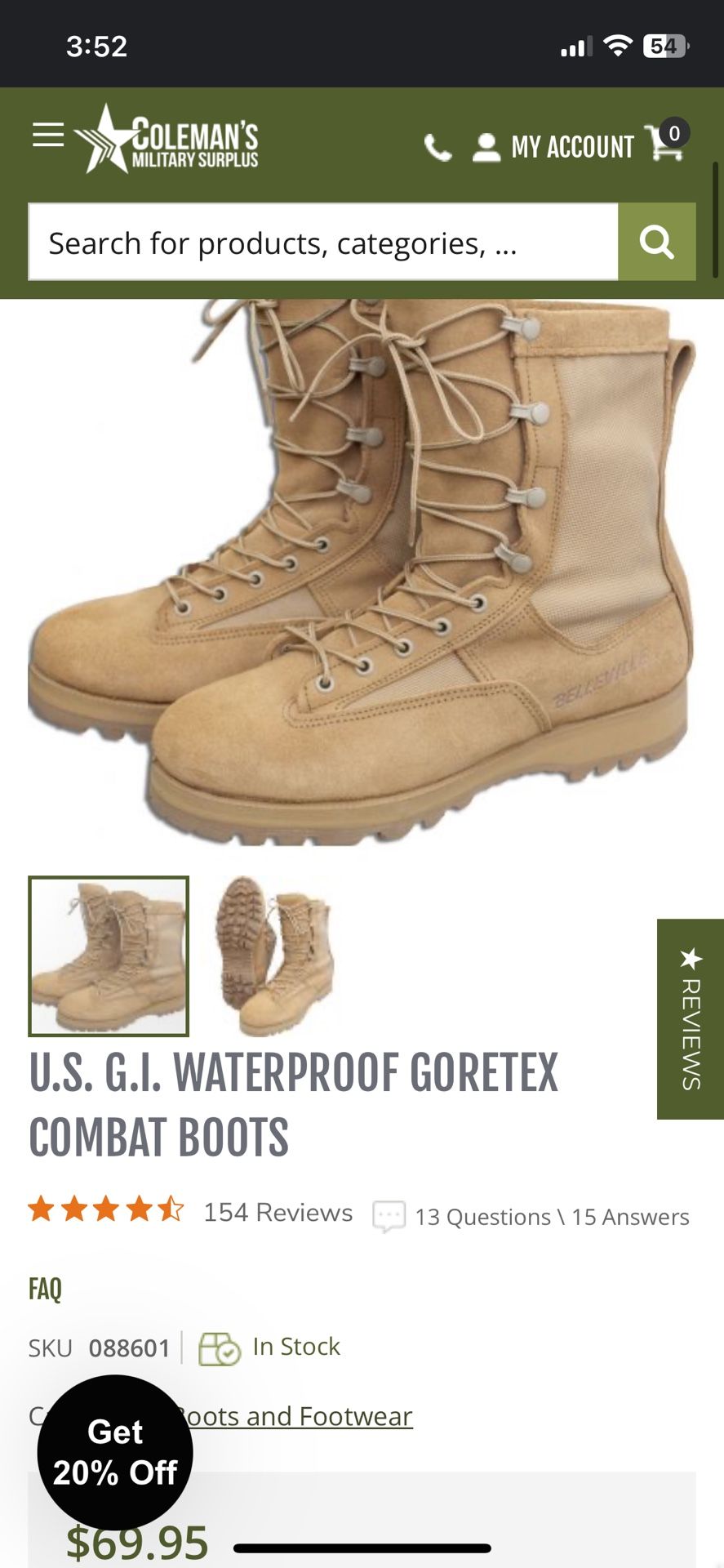 Military Boots New Never Worn With Inserts
