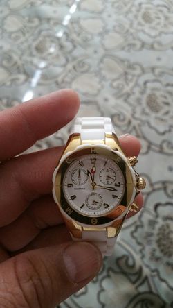 Michelle ladies watch white and gold