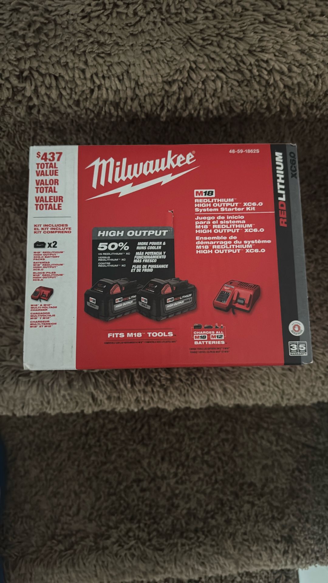 M18 Milwaukee Battery 6.0x 2 And Charger