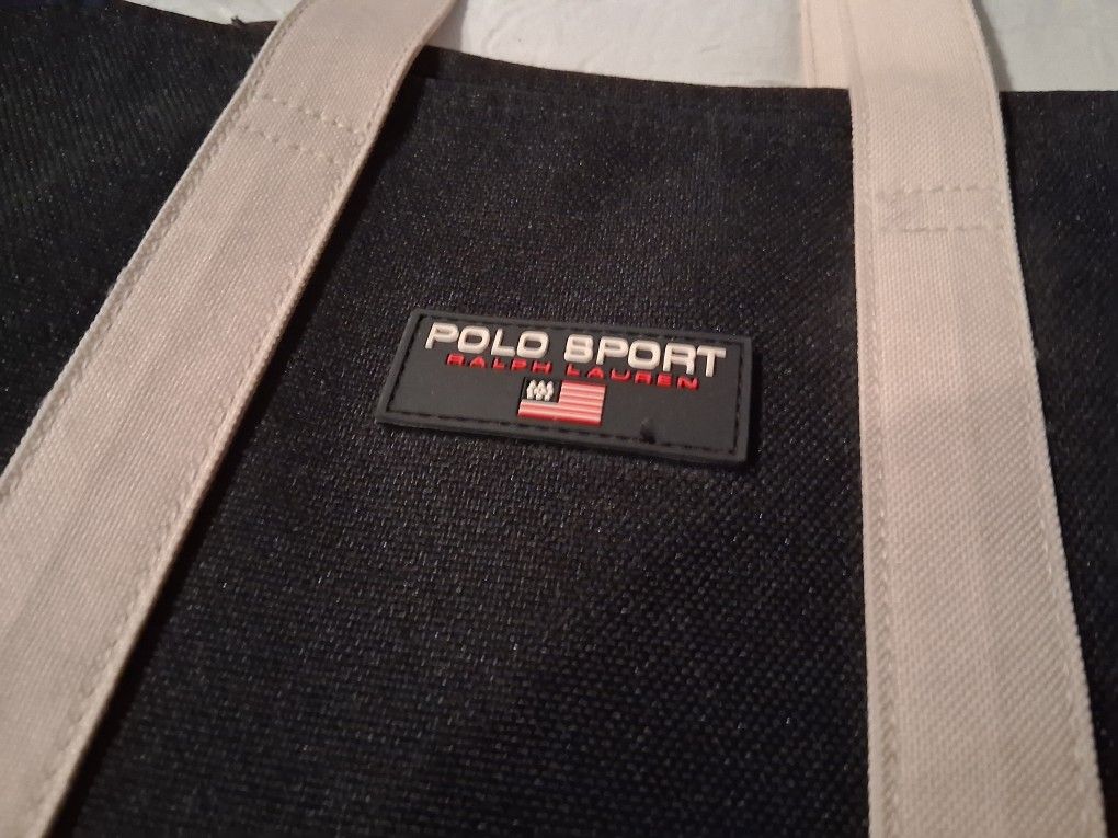 Vintage 90s Polo Sport Ralph Lauren Large Canvas Tote Bag