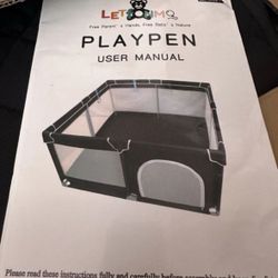 Baby Playpen With Mat, Letfonmo Baby Play Yard, Baby Play Pen 50"X50"X27" With 0.4" Washable Playmat, Playpen For Babies And Toddlers, Safety Baby Act