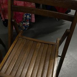 Wooden Foldable Chairs x4