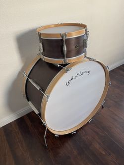 Vintage Leedy & Ludwig 6.5”x14” snare with matching 14”x28” bass - 3 ply shells / solid maple hoops