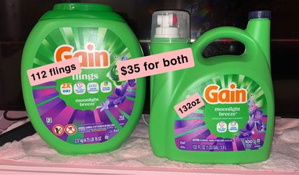 Gain moonlight detergent and flings