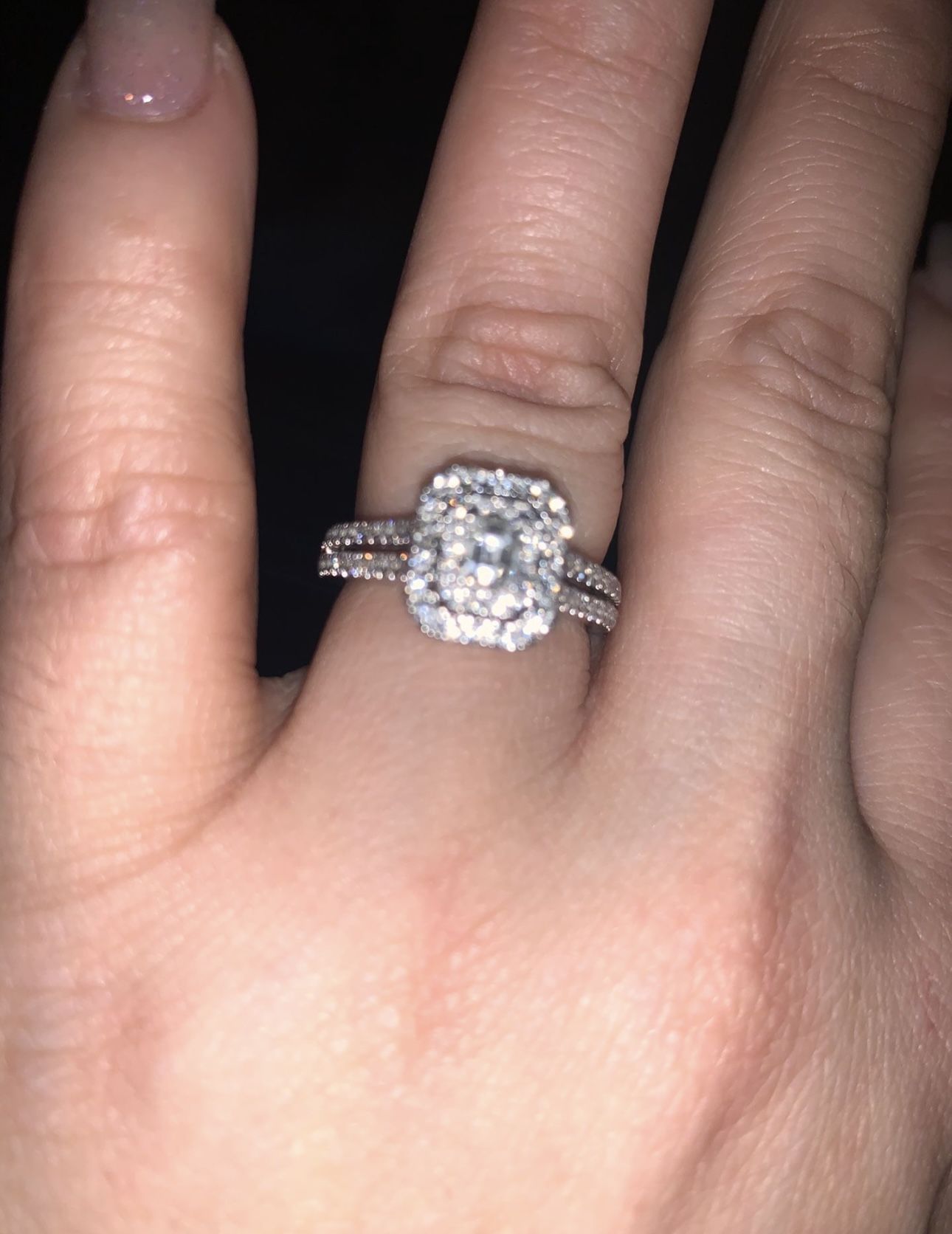 Engagement Ring in 14K White Gold