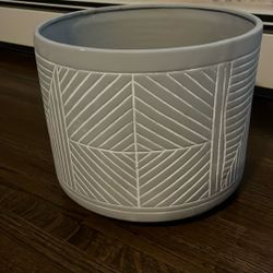 Gray Flower Pot 