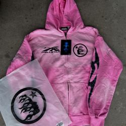 Hell star pink zip up 
